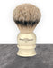 Edwin Jagger - 3EJ467 English Shaving Brush, Imitation Ivory with Silver Tip Badger, Large - New England Shaving Company
