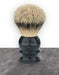 Edwin Jagger - 5EJ466 English Shaving Brush, Imitation Ebony with Silver Tip Badger, Extra Large - New England Shaving Company