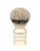 Edwin Jagger - 5EJ467 English Shaving Brush, Imitation Ivory with Silver Tip Badger, Extra Large - New England Shaving Company