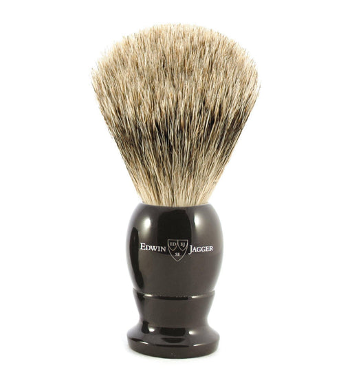 Edwin Jagger - 5EJ876 English Shaving Brush, Imitation Ebony with Best Badger, Extra Large - New England Shaving Company