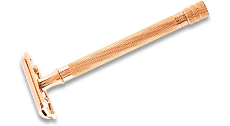 Merkur - 24 Extra Long Handle Safety Razor - Rose Gold - New England Shaving Company