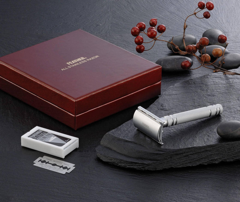 Feather - All Stainless Double Edge Razor AS-D2 - New England Shaving Company