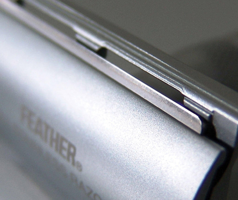 Feather - All Stainless Double Edge Razor AS-D2 with Stand - New England Shaving Company