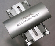 Feather - All Stainless Double Edge Razor AS-D2 with Stand - New England Shaving Company
