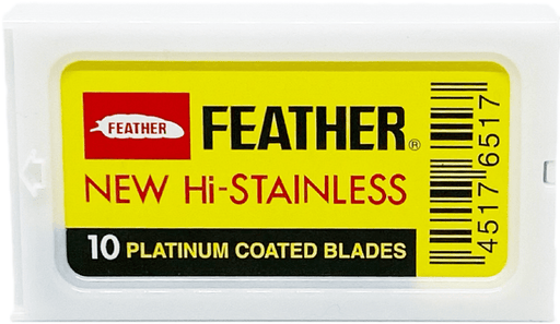 Feather - Yellow Double Edge Razor Blades - New England Shaving Company