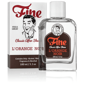 Fine L'Orange Noir Aftershave 100ml with bold dry citrus and earthy scent, cooling post-shave feel, and vintage glass bottle design