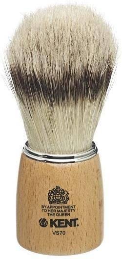 Kent - Large Wooden Badger Effect Bristle Shaving Brush VS70