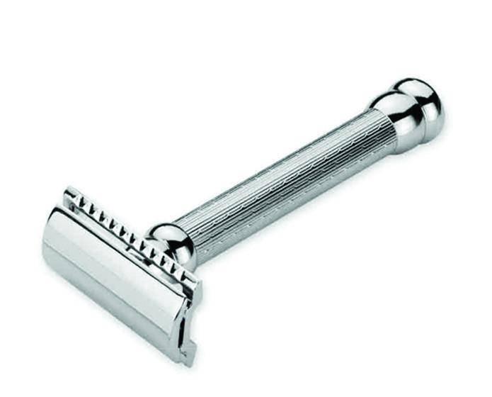 Merkur - 47C Engine Turned Long Handle Safety Razor - New England Shaving Company