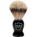 Parker - Black Handle Silver Tip Badger Brush with Stand - New England Shaving Company