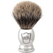 Parker - Chrome Handle Pure Badger Brush with Stand - New England Shaving Company