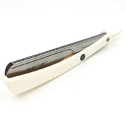 Parker - Professional Barber Razor Shavette PTW, White Resin - New England Shaving Company
