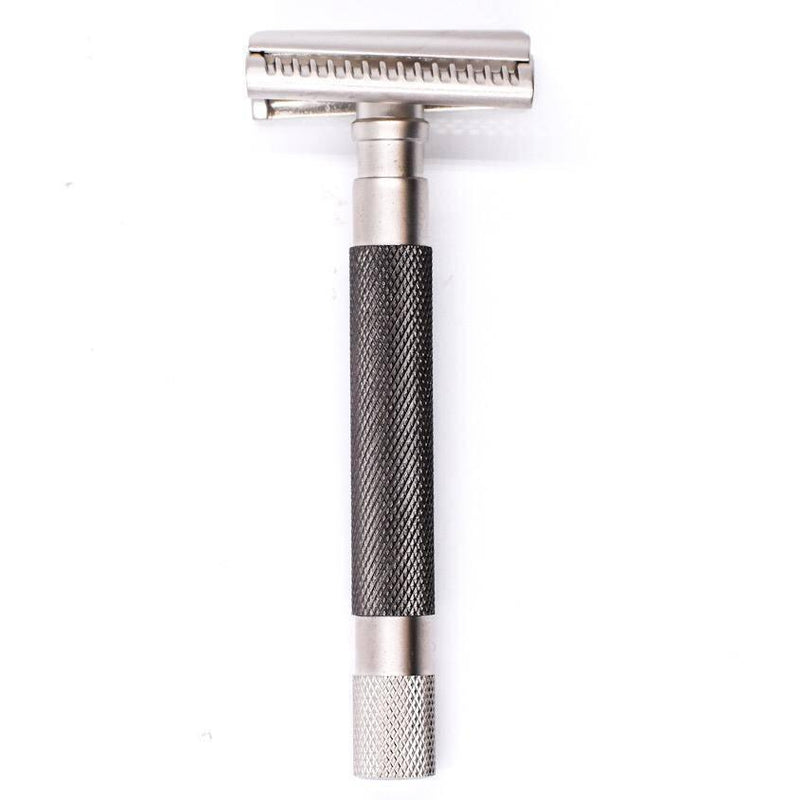 Parker Semi Slant 3 Piece Safety Razor 55SL - Graphite - New England Shaving Company