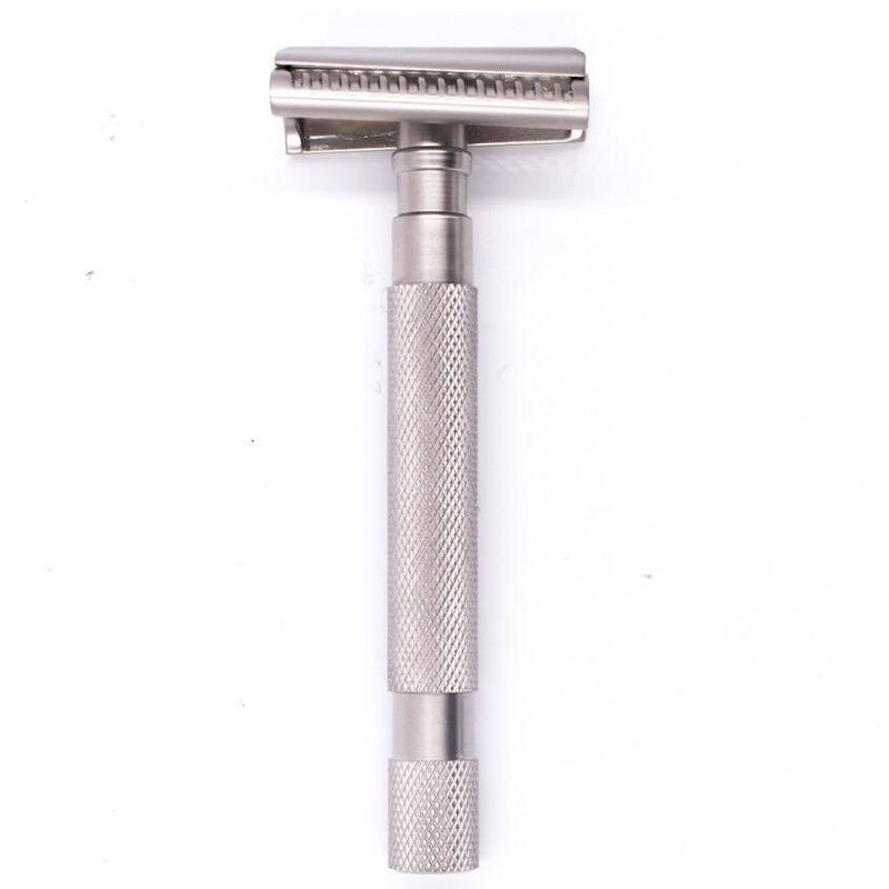 Parker Semi Slant 3 Piece Safety Razor 55SL - Satin Chrome - New England Shaving Company