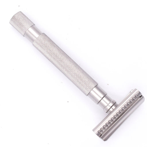 Parker Semi Slant 3 Piece Safety Razor 55SL - Satin Chrome - New England Shaving Company