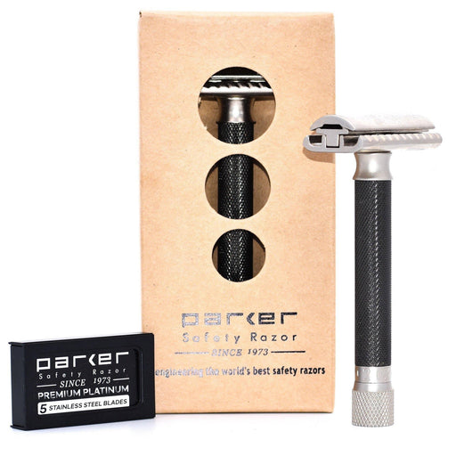 Parker - Variant Adjustable Safety Razor VARGR – Graphite - New England Shaving Company