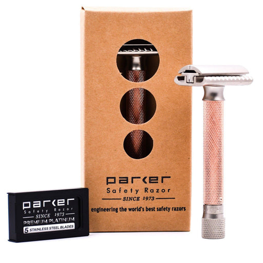 Parker - Variant Adjustable Safety Razor VARRG – Rose Gold - New England Shaving Company