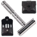Parker - Air 4 Piece Travel Safety Razor with Leather Case - New England Shaving Company