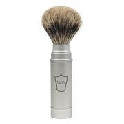 Parker - Aluminum Handle Pure Badger Travel Brush - New England Shaving Company