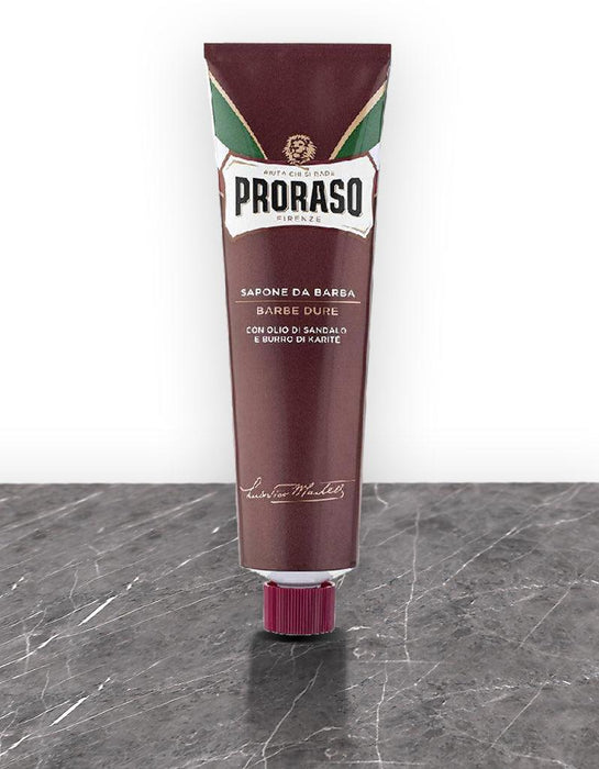 Proraso Shaving Cream Tube: Nourishing for Coarse Beards - Red - New England Shaving Company