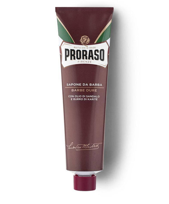 Proraso Shaving Cream Tube: Nourishing for Coarse Beards - Red - New England Shaving Company