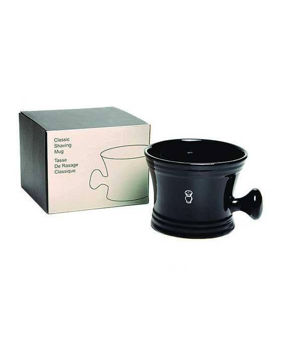 Pure Badger - Shaving Mug Apothecary Style - Black Porcelain - New England Shaving Company
