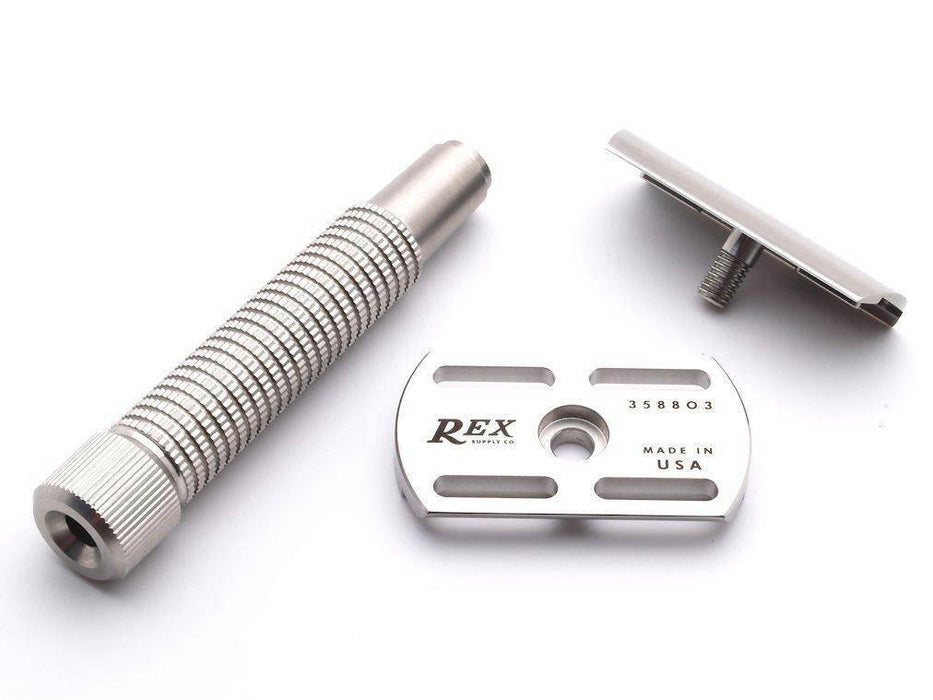 Rex Supply Co - Envoy Stainless Steel DE Safety Razor - New England Shaving Company