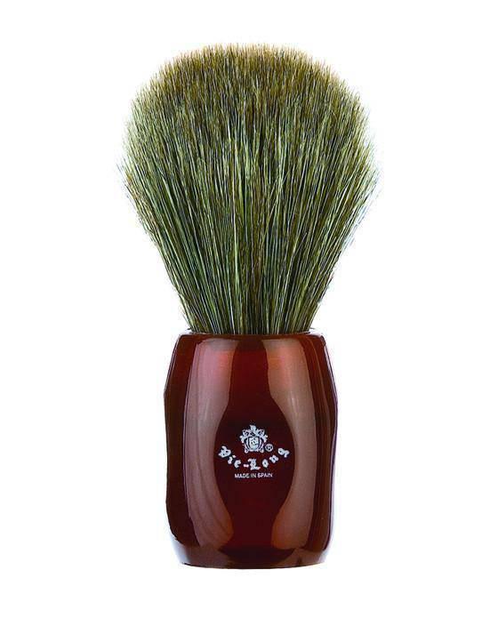Vielong Bristol Brown Horsehair Shaving Brush, Red Handle - New England Shaving Company