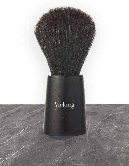 Vielong Nordik Black Horsehair Shaving Brush, Black - New England Shaving Company