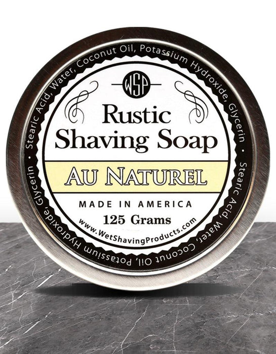 Wet Shaving Products - Rustic Shaving Soap Vegan & All Natural - Au Naturel