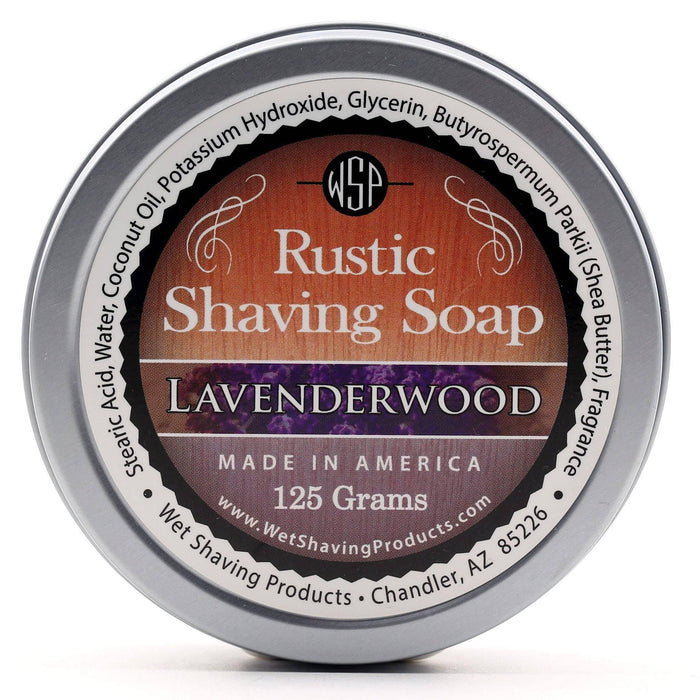 Wet Shaving Products - Rustic Shaving Soap Vegan & All Natural - Lavenderwood